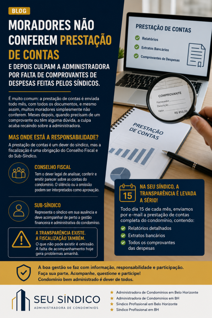 Moradores não conferem a prestação de contas do seu condomínio